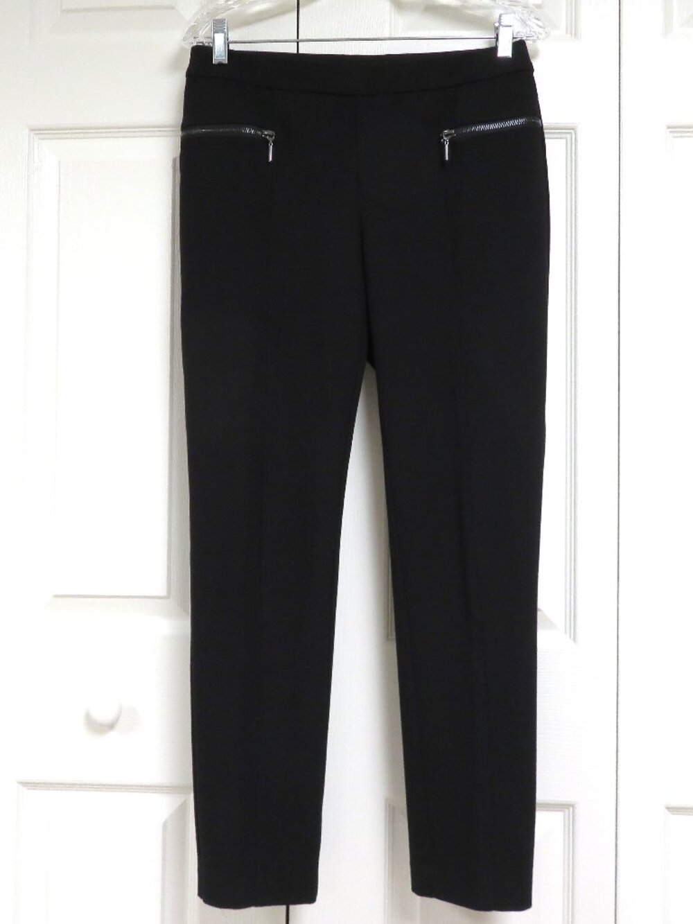Chico's 0 Ponte Knit Pants US Size Small Black Solid